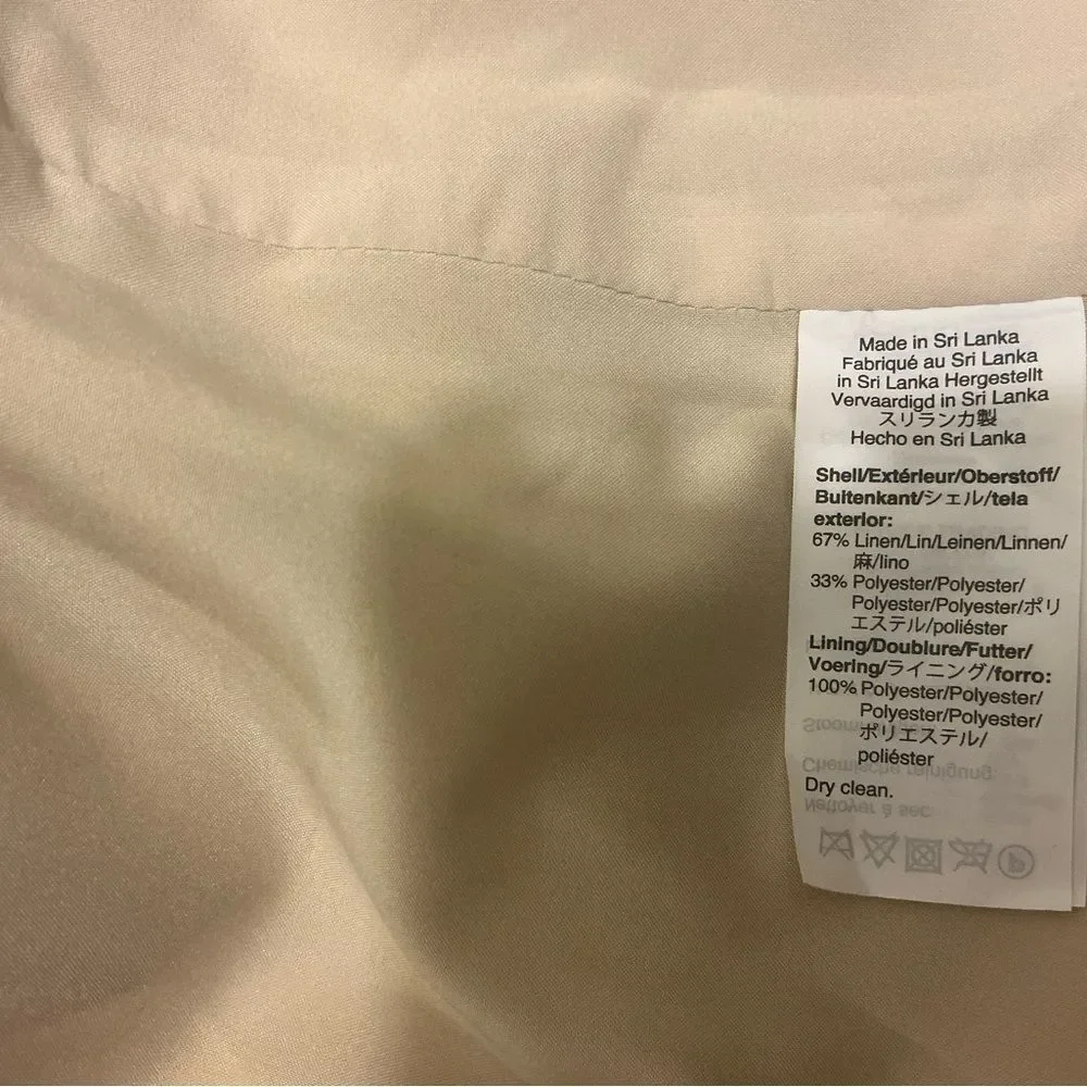 J. Crew Parke Bright Yellow Women's Single-Button Blazer linen blend size 6